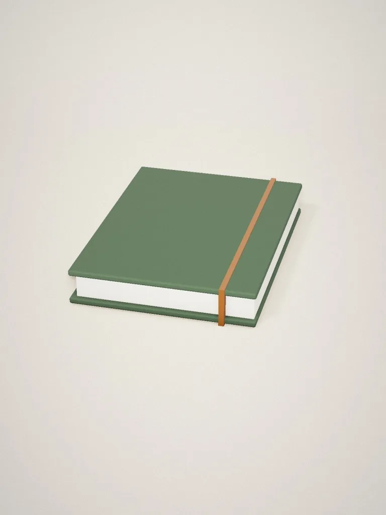 Linen Notebook, Sage